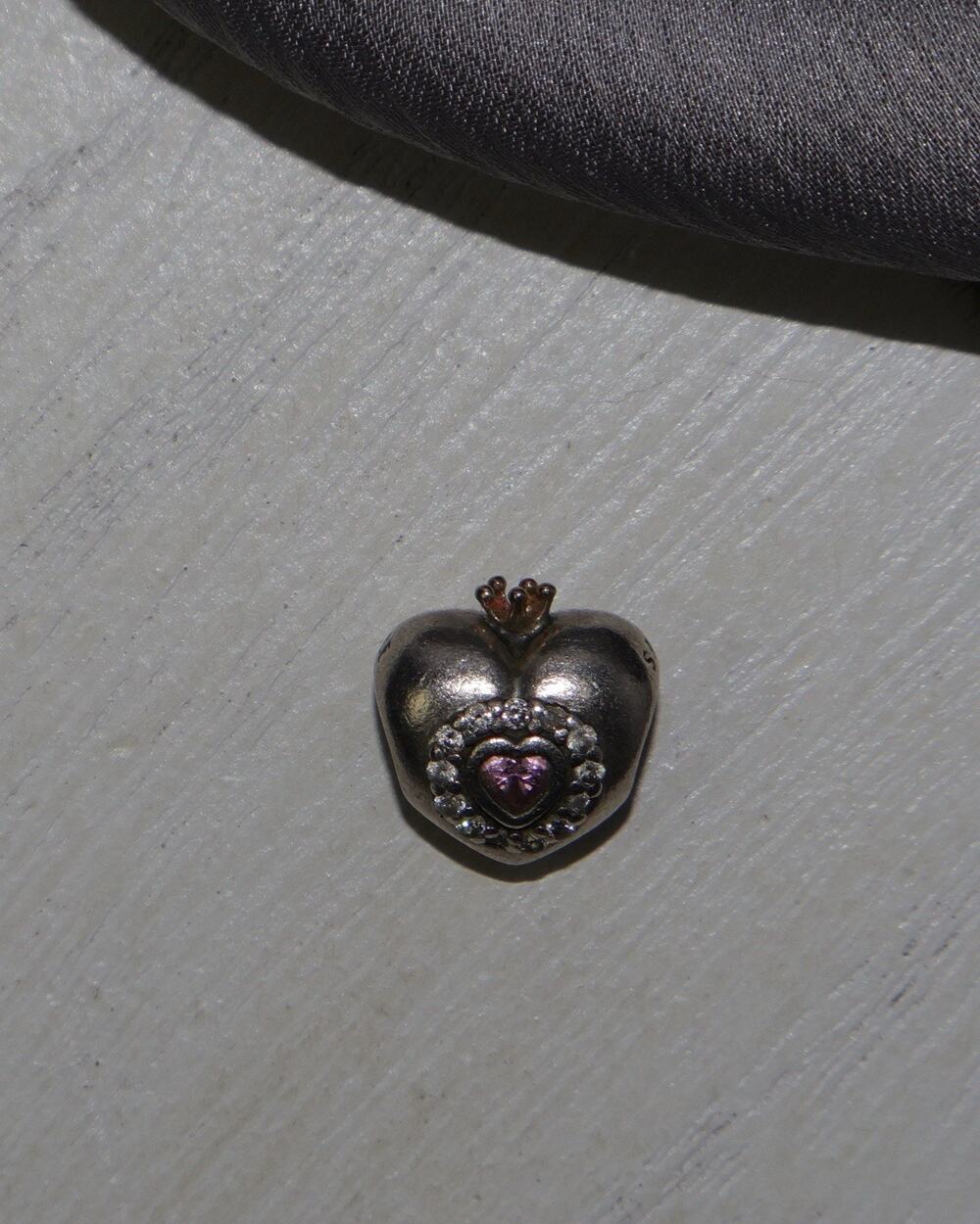 Pandora 925 & 14k Crown Top Heart Charm 4G / 0.4in